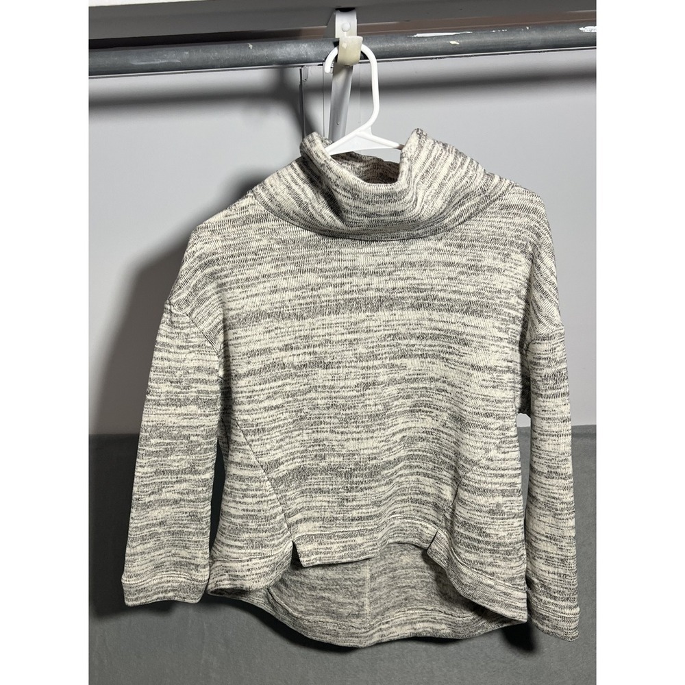 Anthropologie Saturday Sunday Women's‎ S Heather Gray Cowl Neck High-Low Sweater